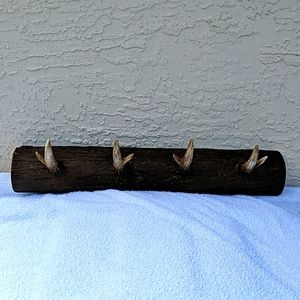 LAST CHANCE .Faux antler coat / hat wall hanger